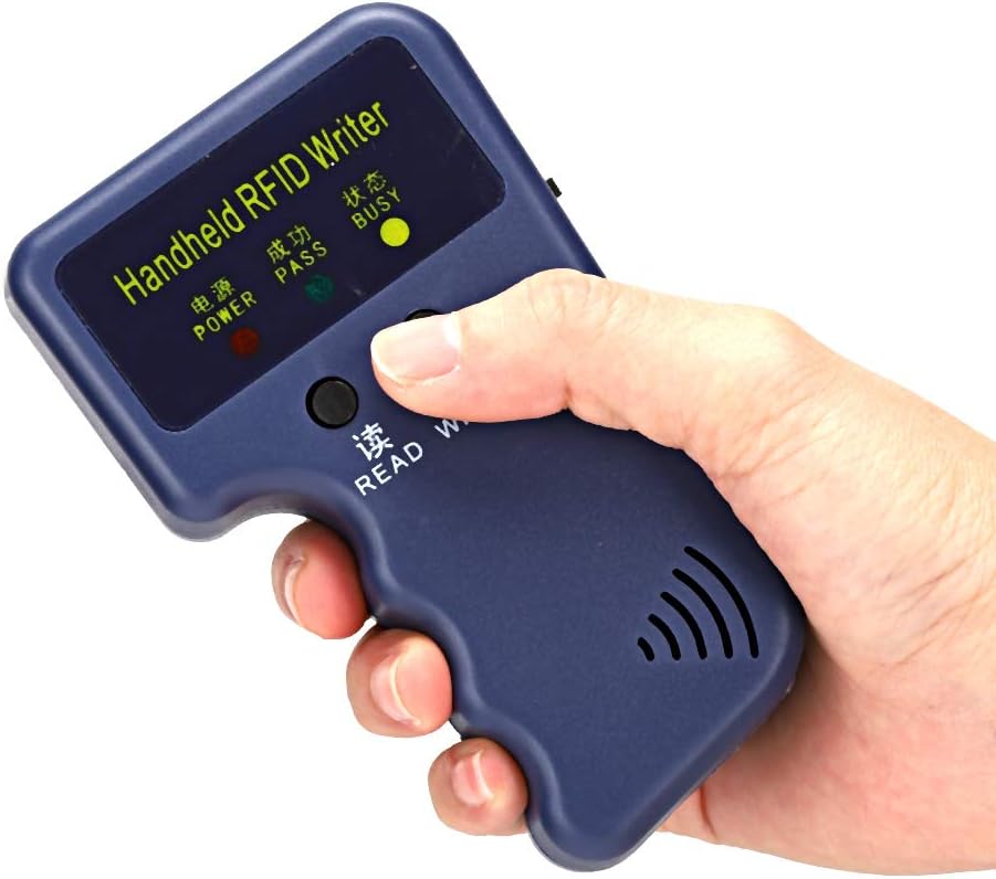 Handheld RFID Card Copier 125KHz ID Duplicator Reader Writer with 5Pcs Writable Keychain and 5Pcs Writable Card I97660