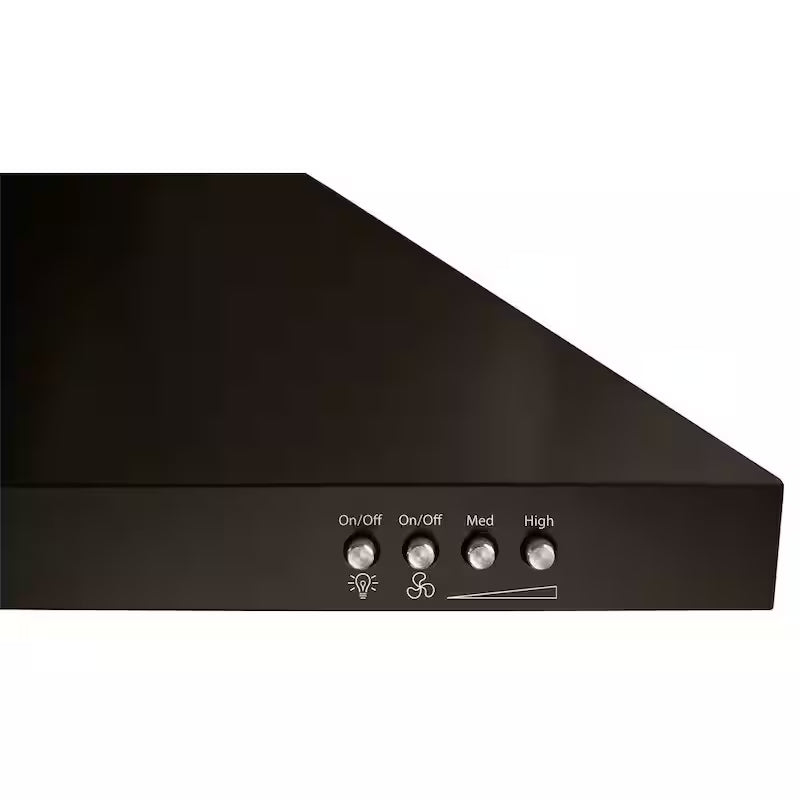 30 in. Wall Mount Range Hood in Black Stainless A911