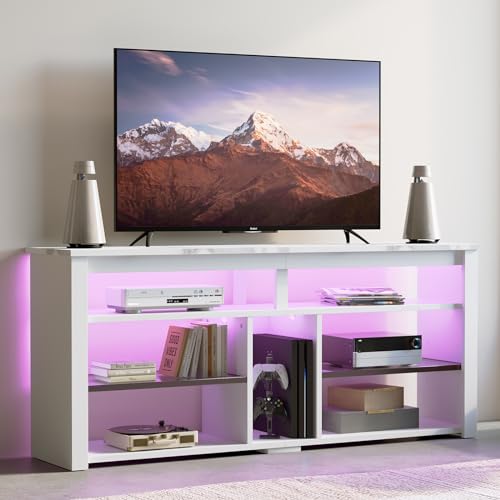 Carbon Fiber Black TV Stand with Storage R63189