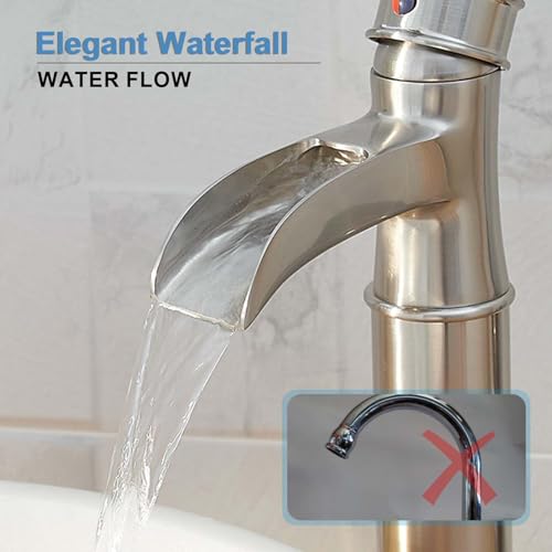Brushed Nickel Brass Vessel Sink Faucet F408154