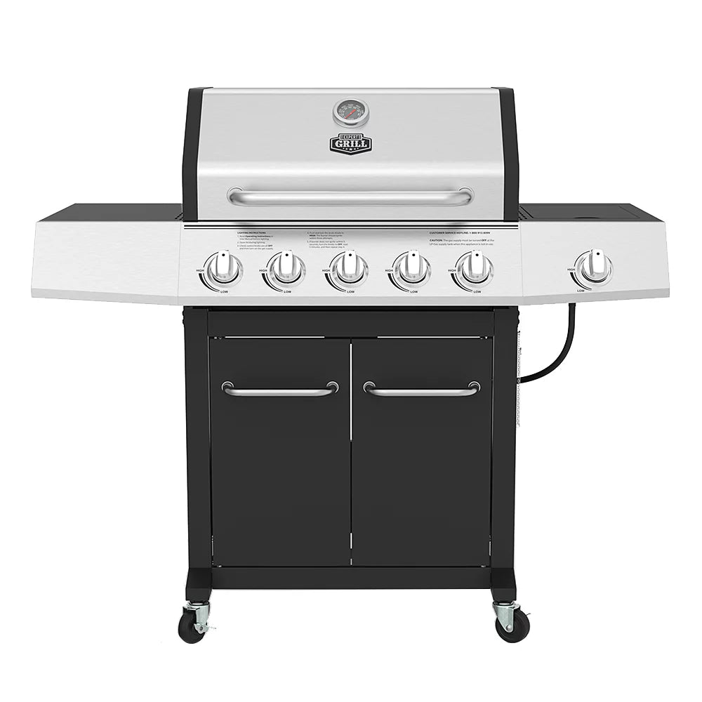 5-Burner Propane Gas Grill with Side Burner Q61844