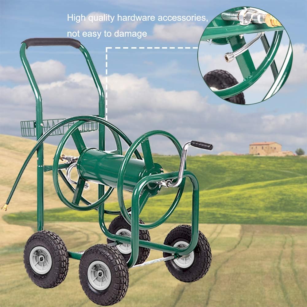 Garden Water Hose Reel Cart with 300FT Hose D4172