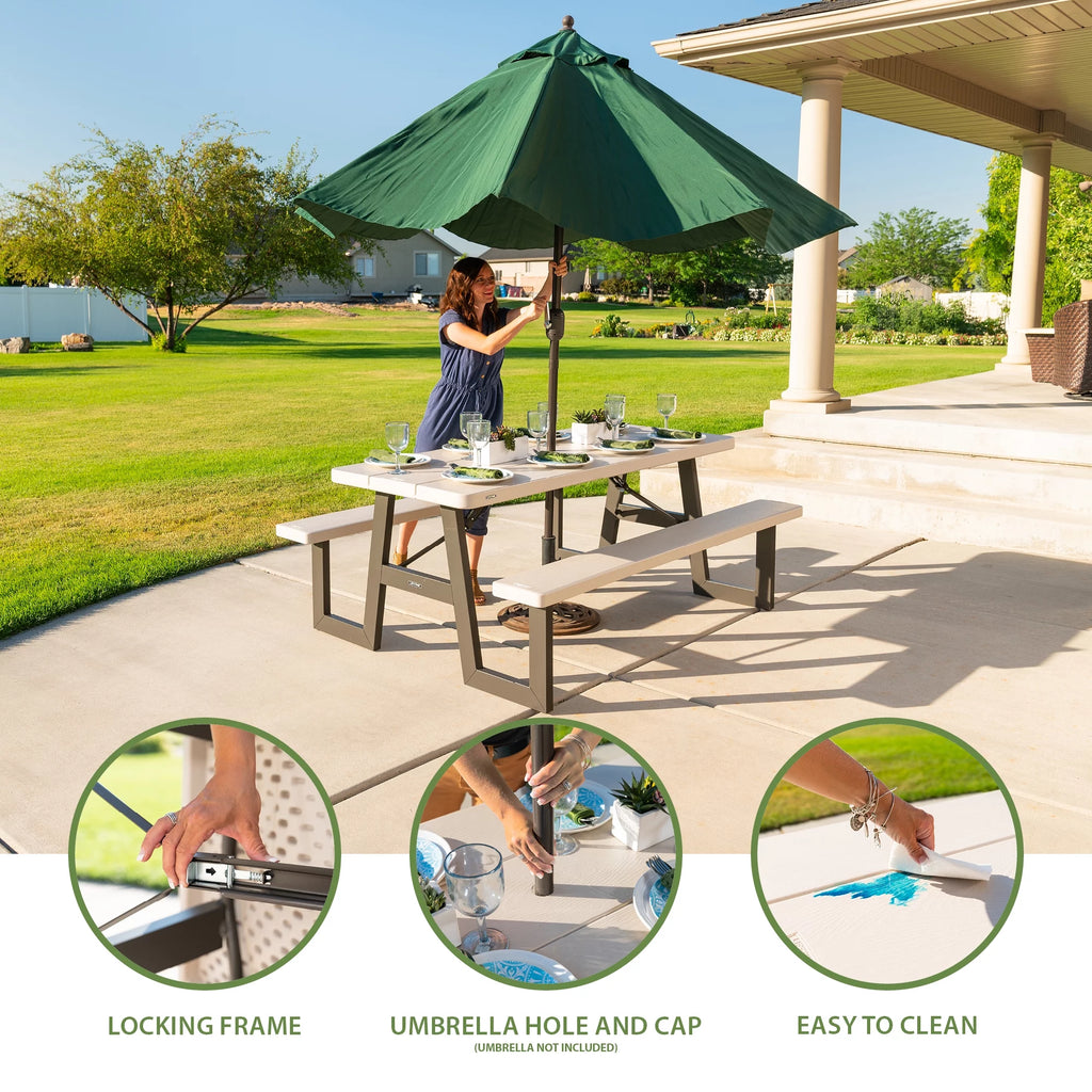 6-Foot HDPE Folding Picnic Table H42893
