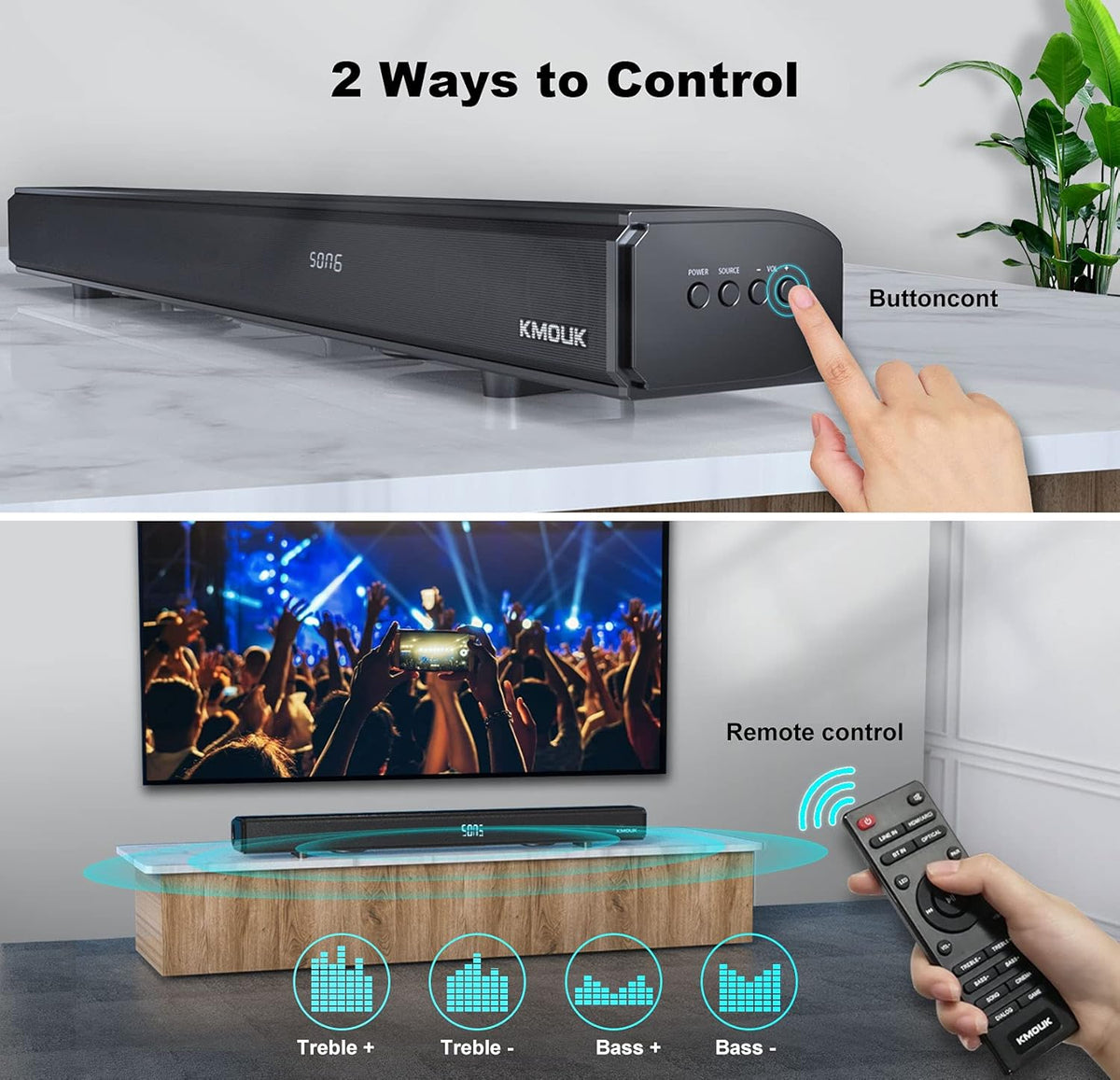 2.1CH Soundbar with Built-in Dual Subwoofers H10683