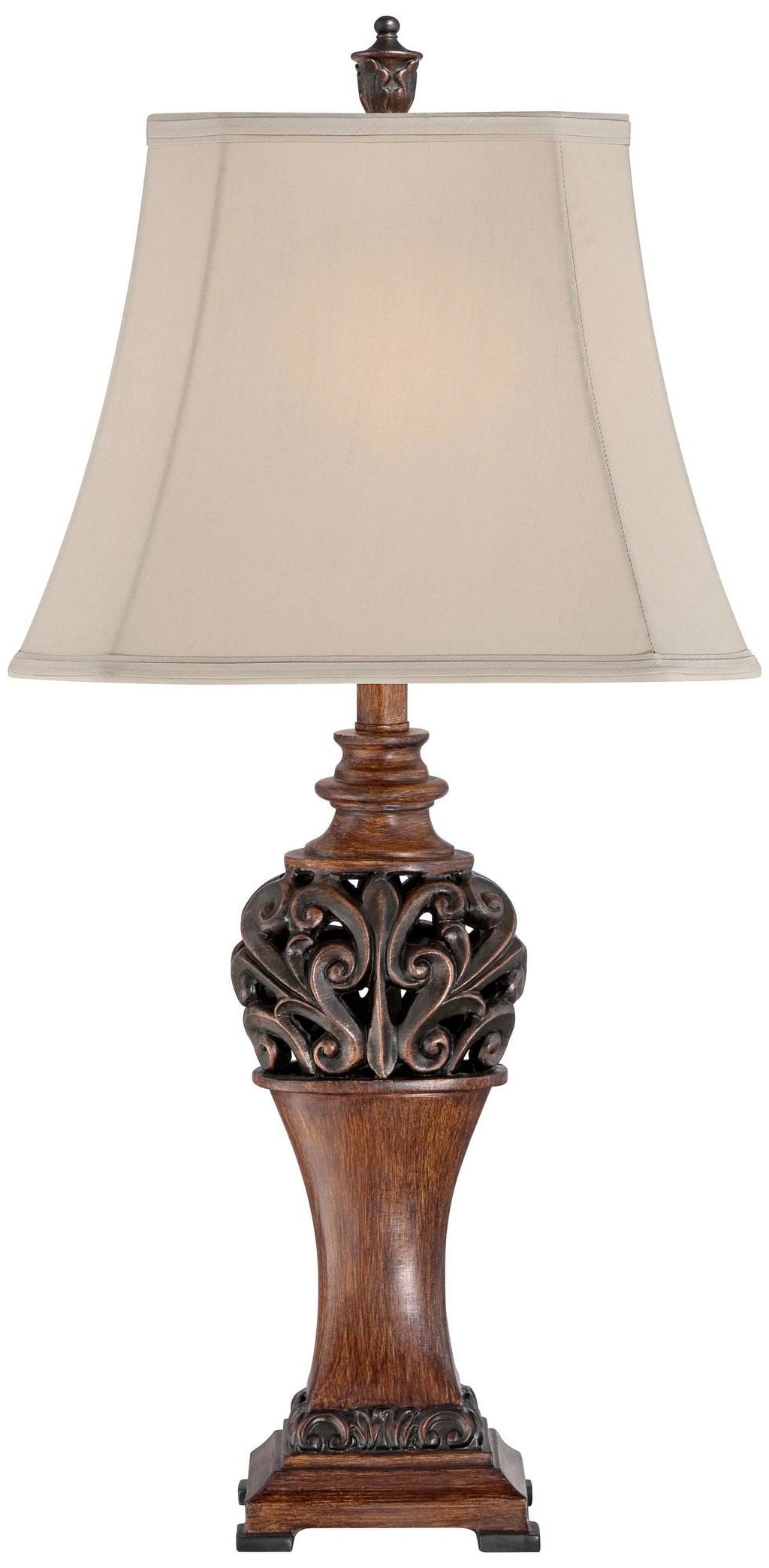 Set of 2 Bronze Cream Table Lamps G7976