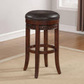 Brown Backless Swivel Counter Stool M10846