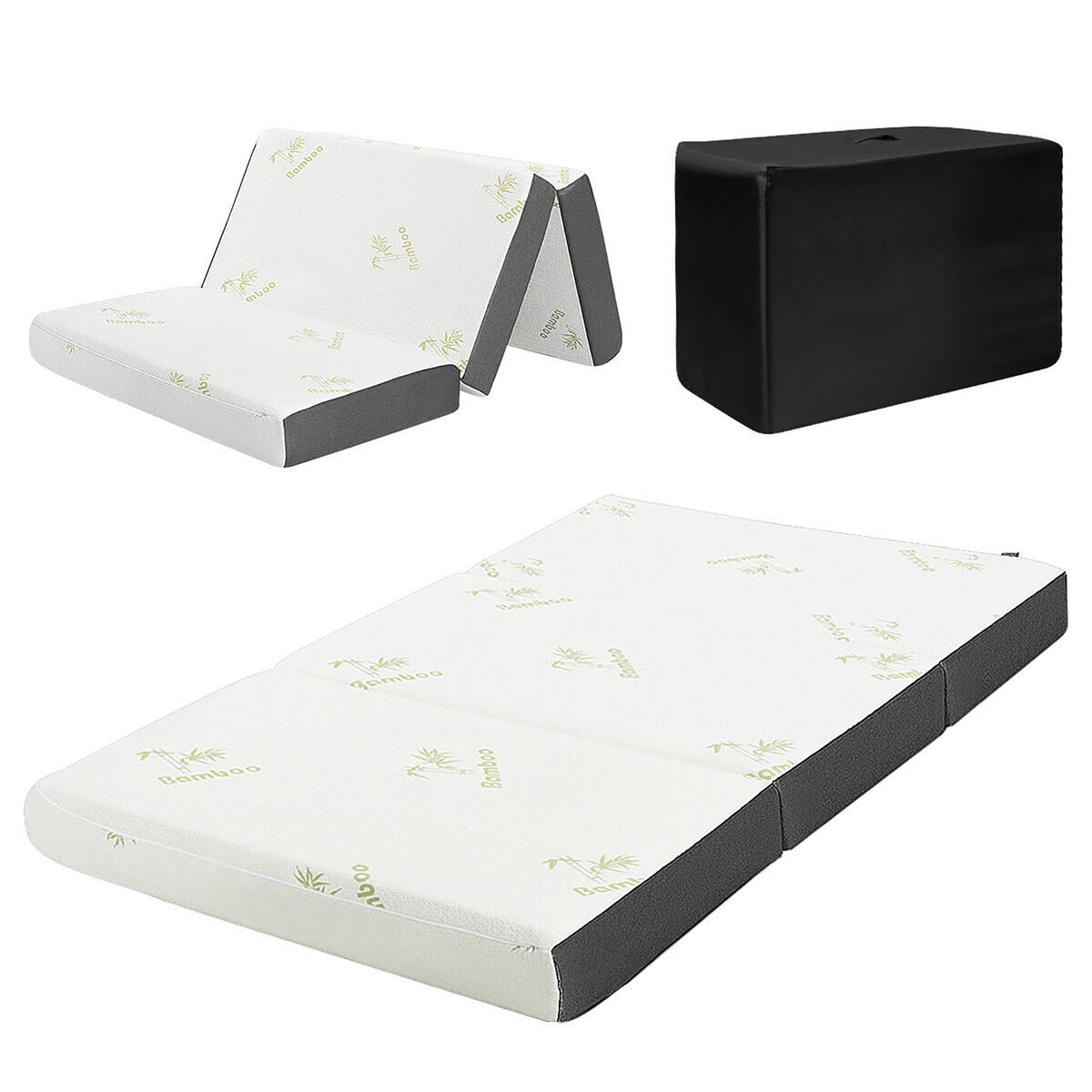 Full Size Tri-Folding Memory Mattress with Carry Bag W50977