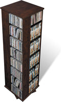 Espresso Four-Sided Spinning Tower Storage Cabinet S86228