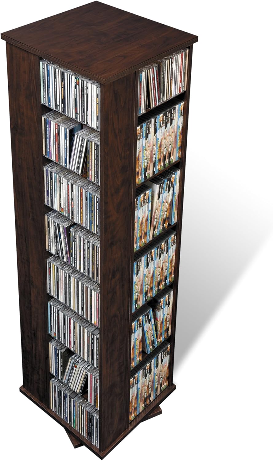 Espresso Four-Sided Spinning Tower Storage Cabinet S86228