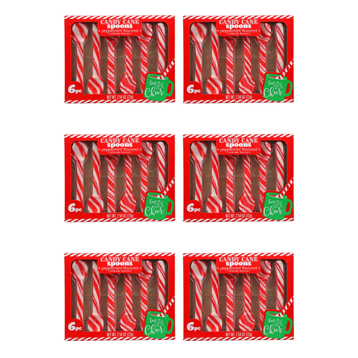 Edible Peppermint Candy Cane Spoon 36ct H4196