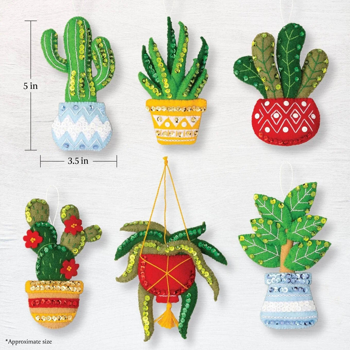 Holiday Houseplants Felt & Sequin Kit J477