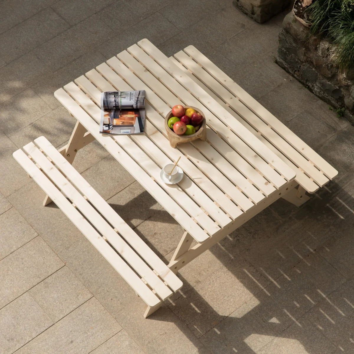 Wooden 6-Person Picnic Table E4212