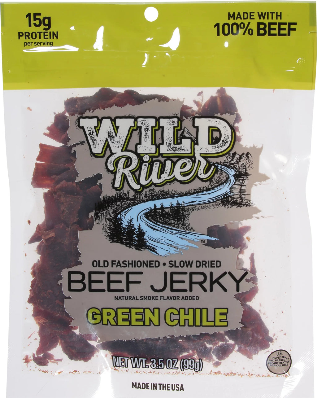 3.5 oz Green Chile Beef Jerky Pack of 8 A4035