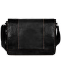 Black Buffalo Leather Messenger Bag L8658