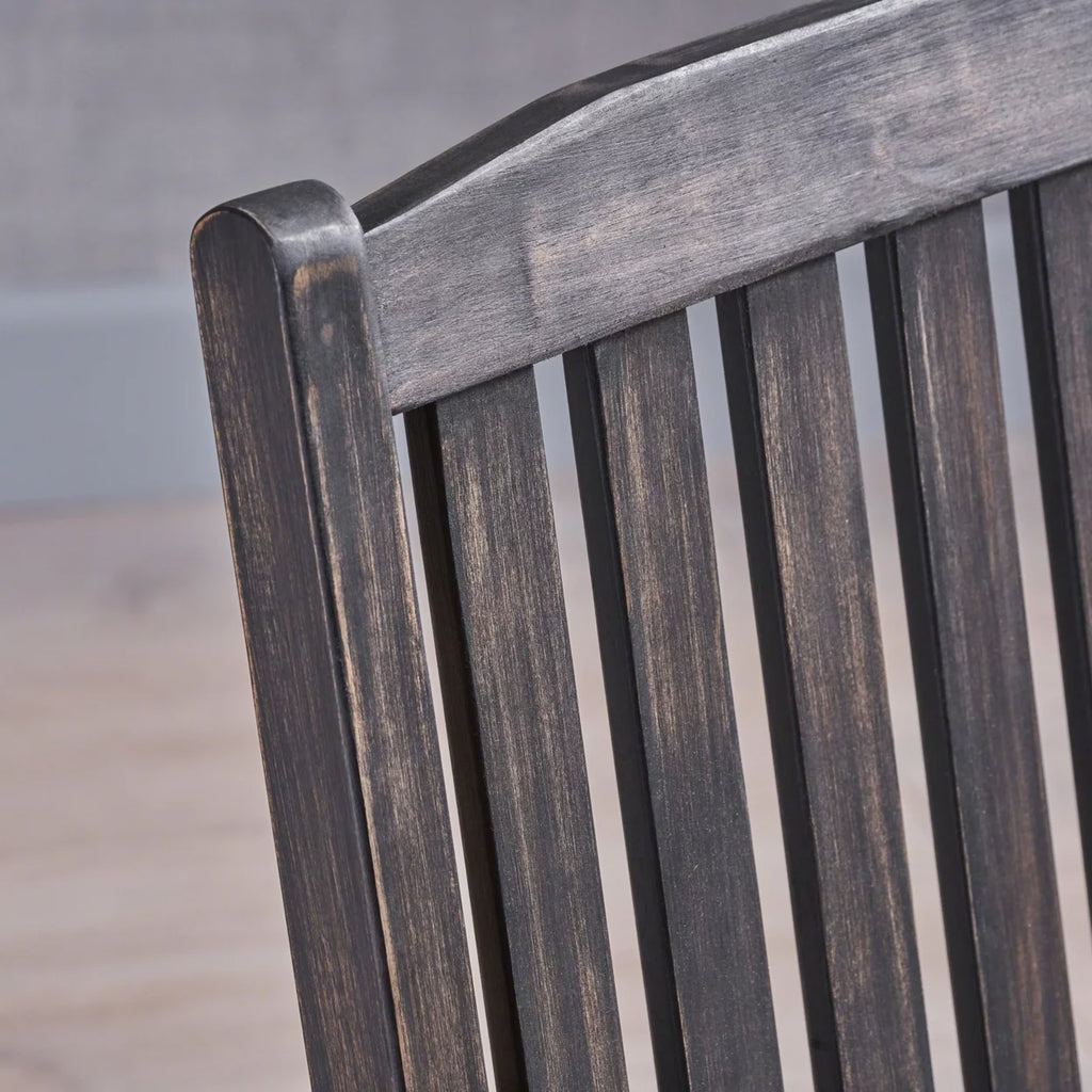 Acacia Wood Rocking Loveseat L5972