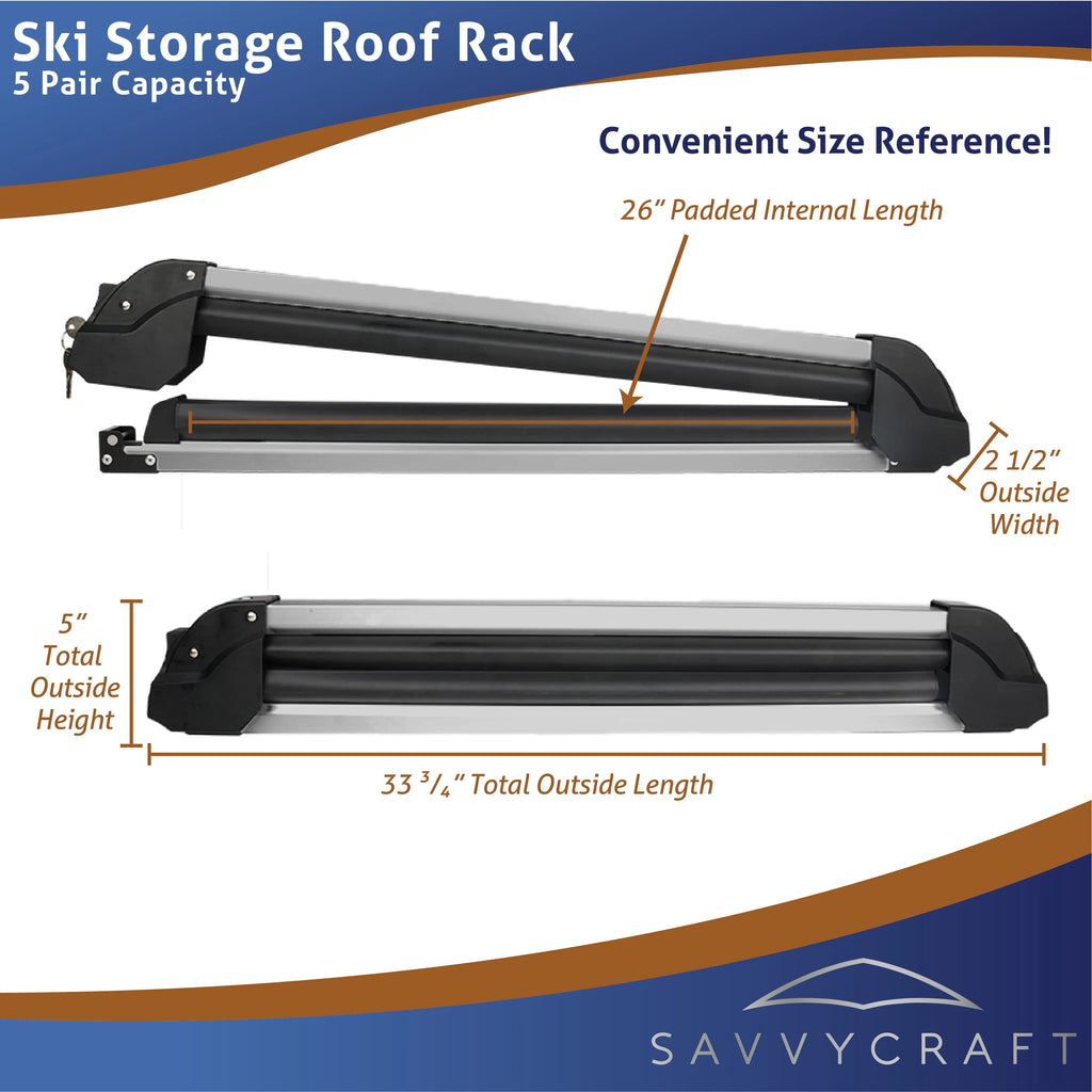 2PCS Universal Car Ski Snowboard Roof Racks Mount Y17517