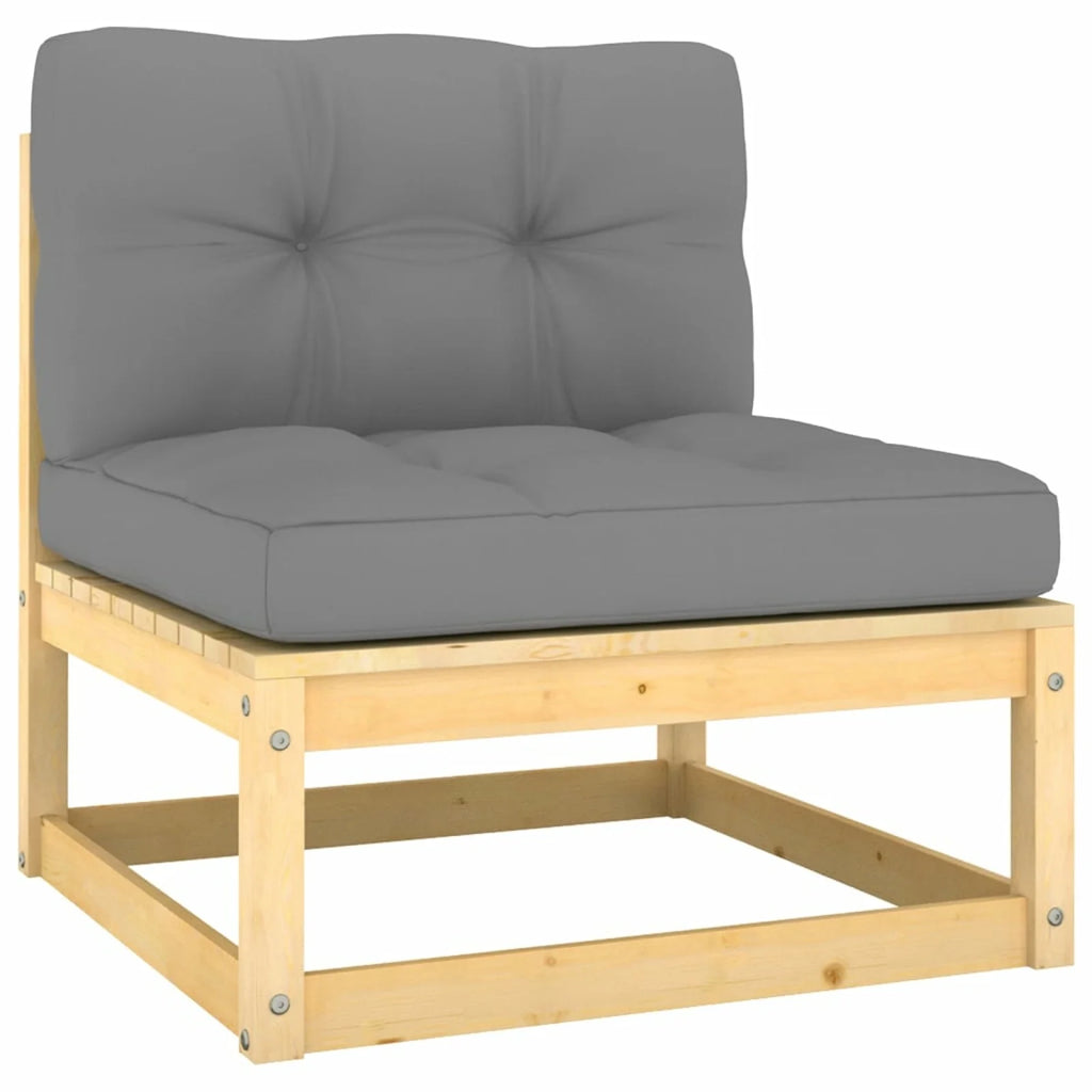 8 Piece Gray Cushioned Outdoor Conversation Set with Coffee Table Z814685