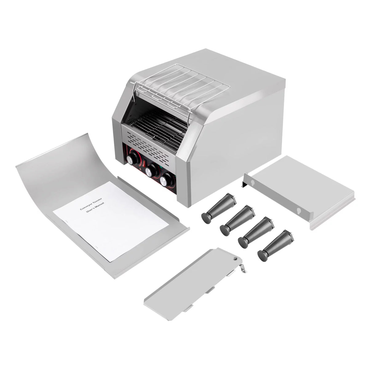 Commercial Conveyor Toaster, Stainless Steel with 2 Heating Modes S7933