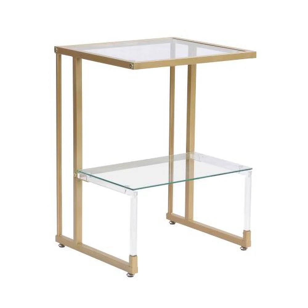 2-Tier Acrylic Glass Side Table A452561