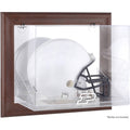 Brown Framed Wall-Mountable Helmet Display Case Z740
