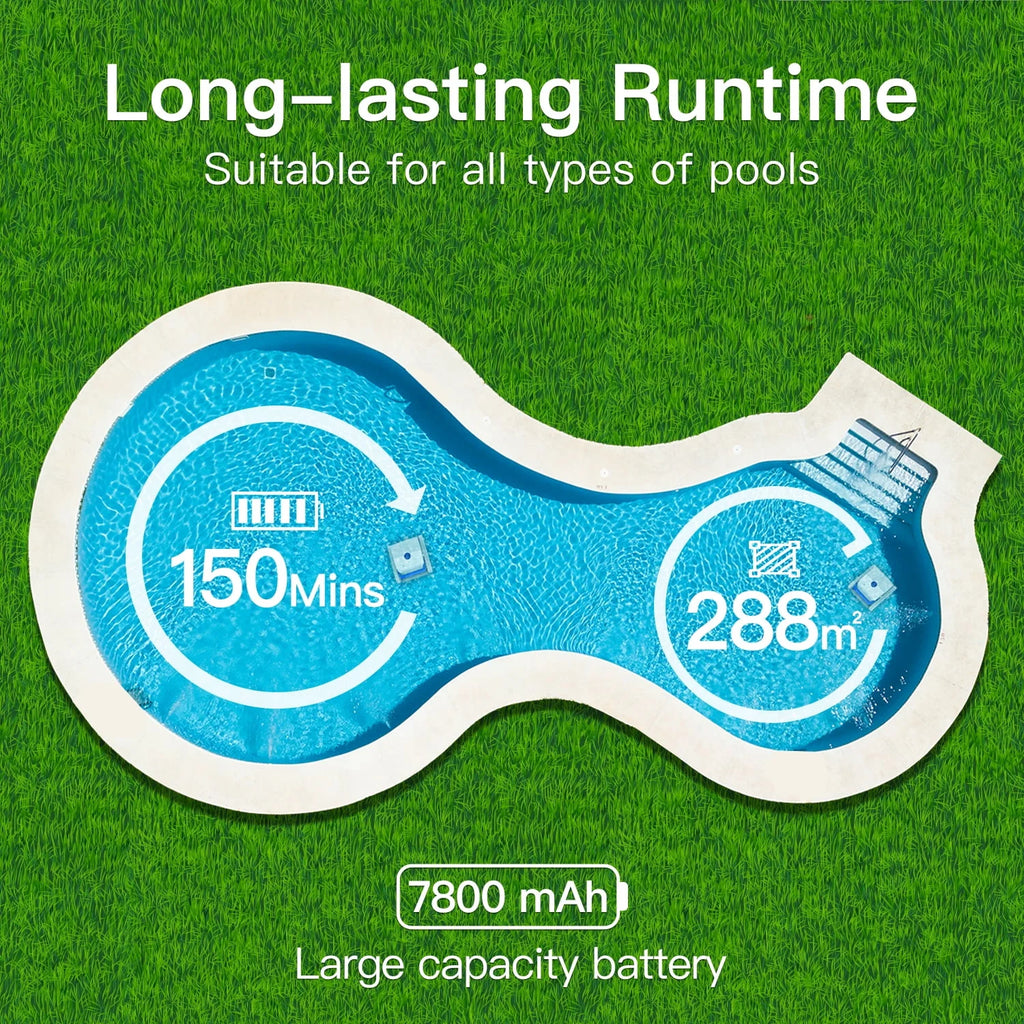 Cordless Robotic Pool Cleaner with Wall Climbing G630