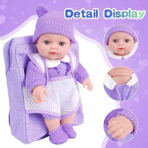 12 Inch Baby Doll Playset with Washable Dolls and Accessories I954177