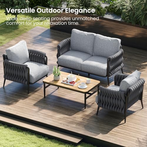 6-Piece Outdoor Patio Furniture Set with Coffee Table C8621
