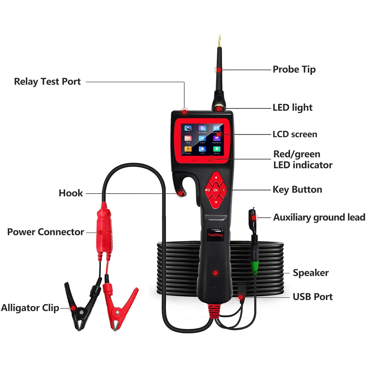 Circuit Tester 12V 24V Automotive Digital Multimeter Oscilloscope P818