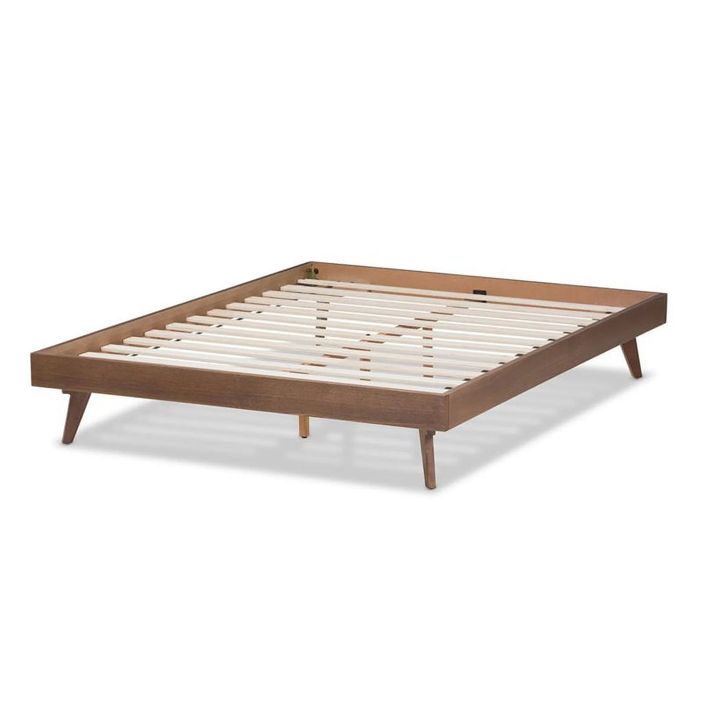 Walnut Brown Solid Wood Bed Frame E42365