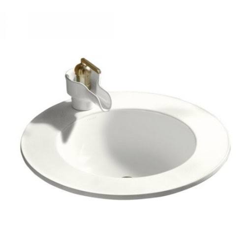 Drop-In Bathroom Sink with Single Faucet Hole P476