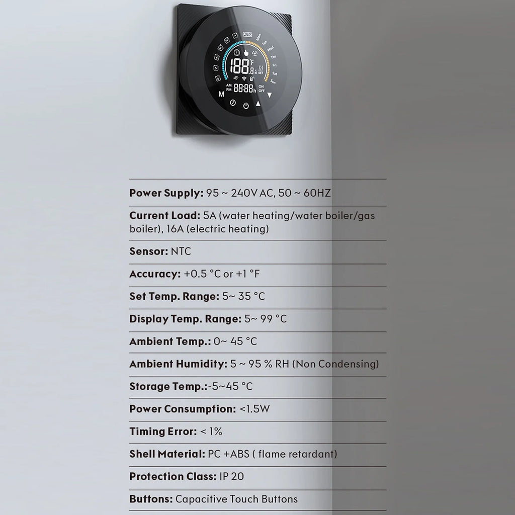 Electric Heating Digital Controller with Large LCD Display N384