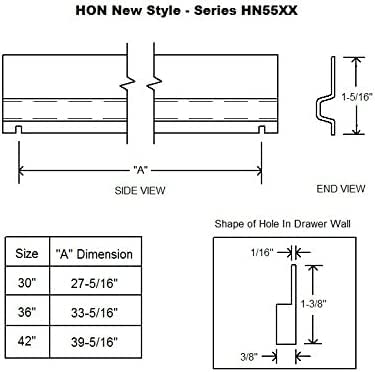 2/per Set Lateral File Bars for 30" Wide Cabinet T43227