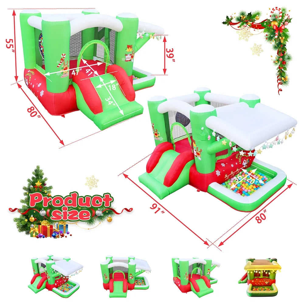 Inflatable Bounce House with Slide and Air Blower X161893