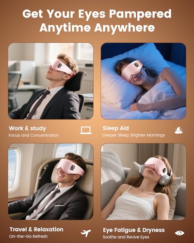 Pink Cordless Heated Eye Mask D46884