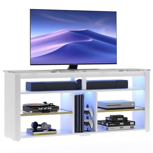 Carbon Fiber Black TV Stand with Storage R63189