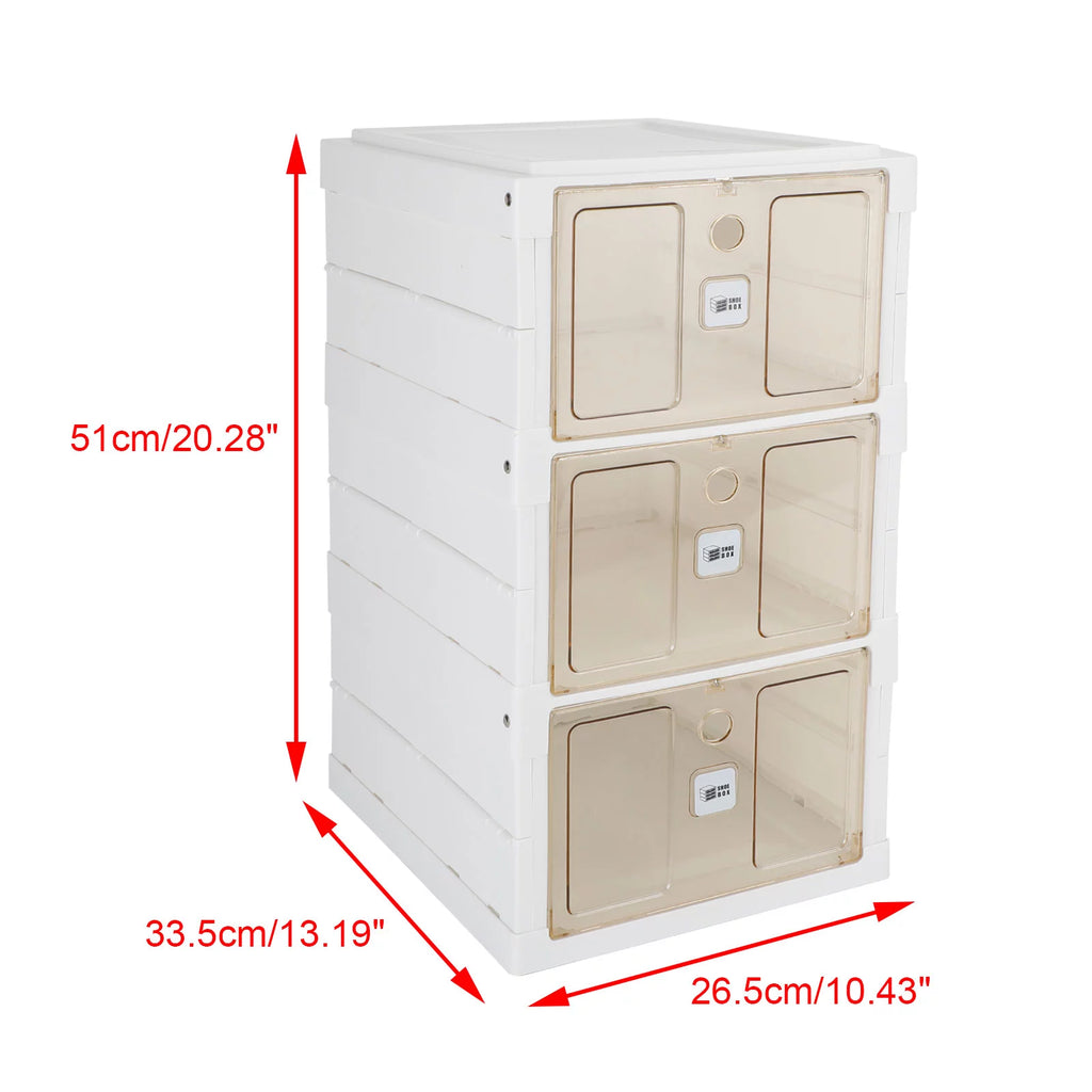 Shoes Box Organizer Containers with Lids T492507