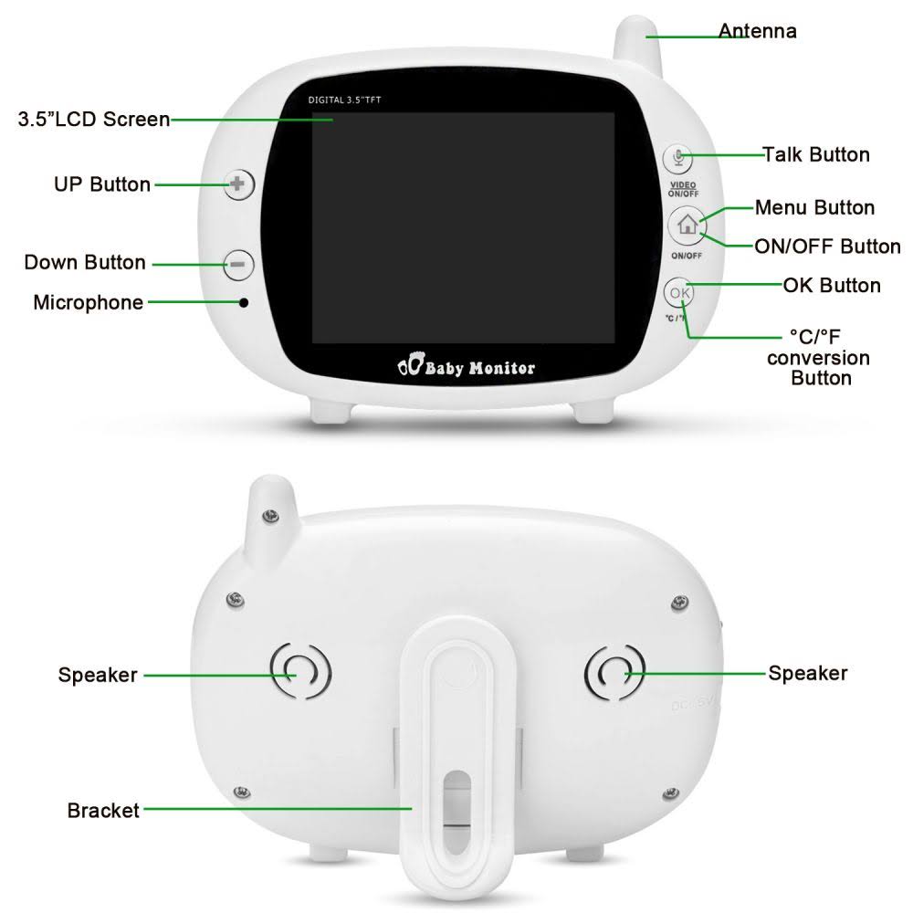 4.3 inch Video Baby Monitor with Night Vision H814998
