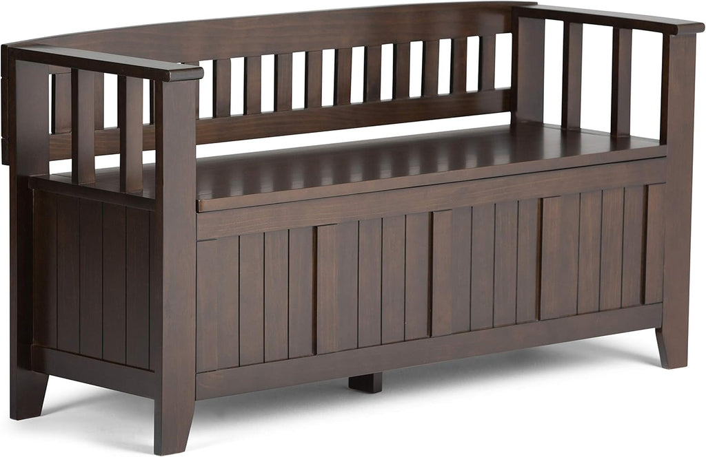 Solid Wood 48 inch Wide Entryway Storage Bench N31421