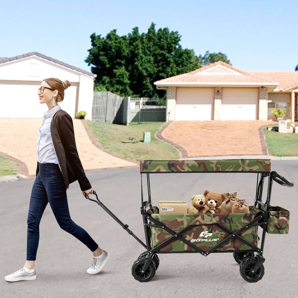 Collapsible Folding Wagon Cart with Canopy D303