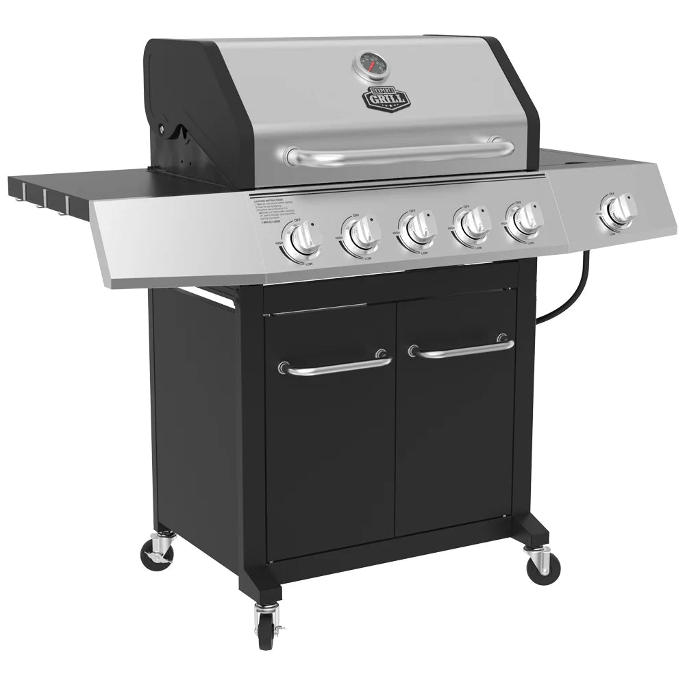 5-Burner Propane Gas Grill with Side Burner Q61844