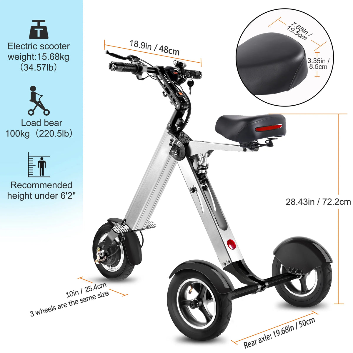 Foldable 3 Wheel Electric Scooter I8435