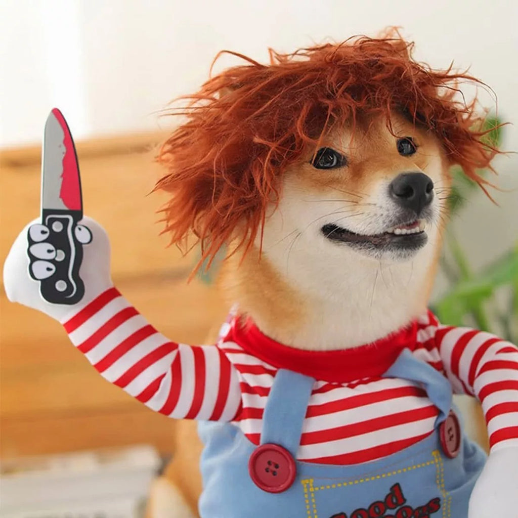Dog Scary Transformation Costume with Wig T51514