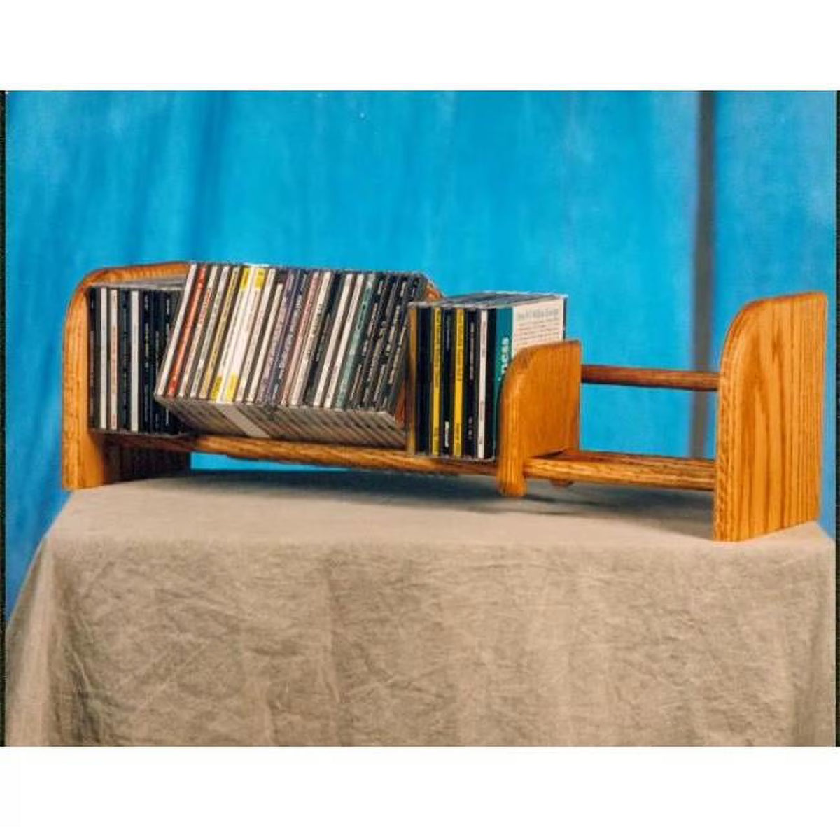 Solid Oak 1 Row CD Rack F793