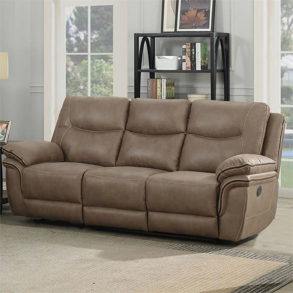 Sand Sofa and Loveseat Recliner 2-Piece Set C45814