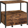Rustic Brown Lateral File Cabinet with Storage Shelves G498510