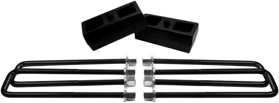 1.5 Rear Suspension Lift Cast Iron Blocks with 12.5 Square Leaf Spring Axle U Bolts M63353