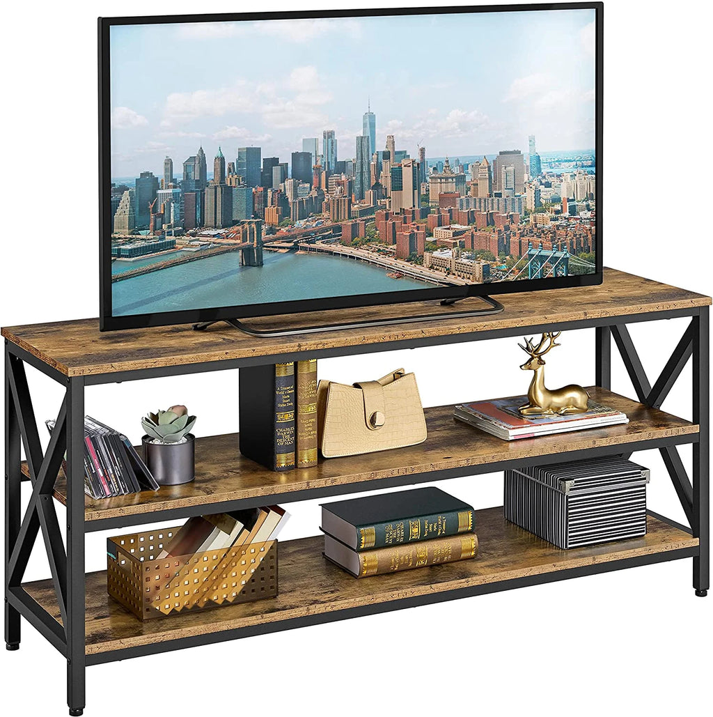 Rustic Brown 63 Inch 3 Tiers TV Stand V373202