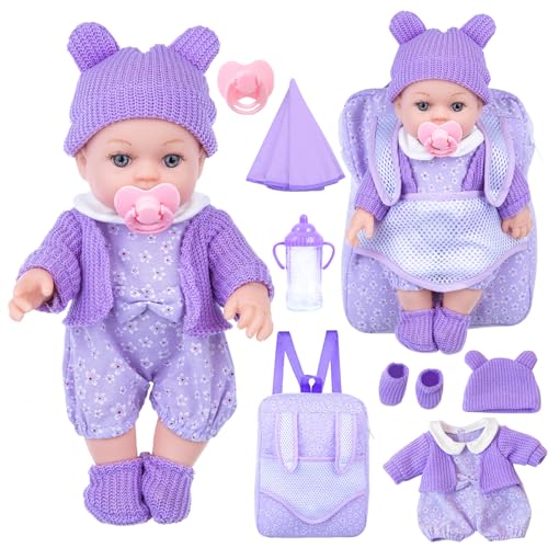 12 Inch Baby Doll Playset with Washable Dolls and Accessories I954177
