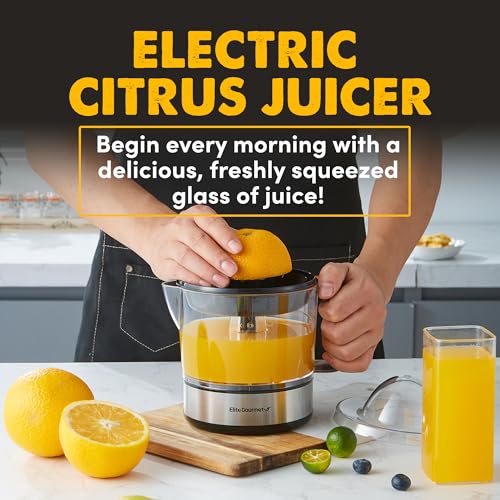 BPA-Free Electric Citrus Juicer 24oz Black/Stainless Steel B71532