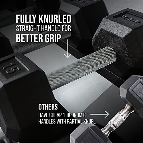 Rubber Hex Dumbbell Set with Rack Z2759